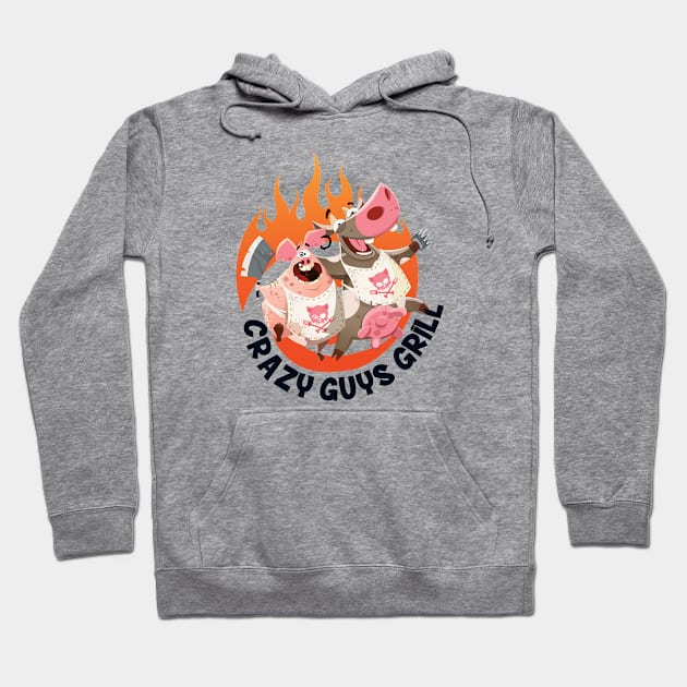 Crazy Guys Grill Hoodie by Celestial Rex